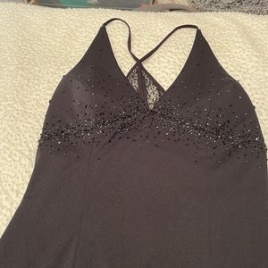 Dave & Johnny by Laura Ryner stunning long black evening dress size 5/6 NWOT